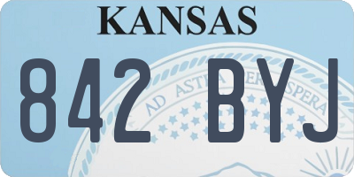 KS license plate 842BYJ