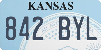 KS license plate 842BYL