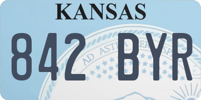KS license plate 842BYR