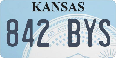 KS license plate 842BYS
