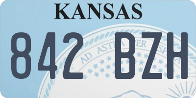 KS license plate 842BZH