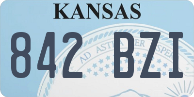 KS license plate 842BZI
