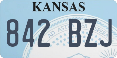 KS license plate 842BZJ