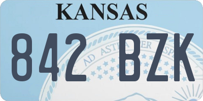 KS license plate 842BZK