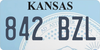 KS license plate 842BZL