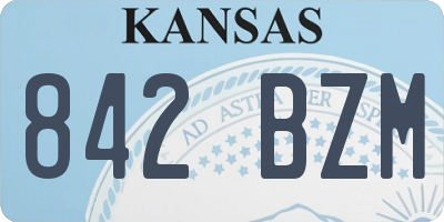 KS license plate 842BZM