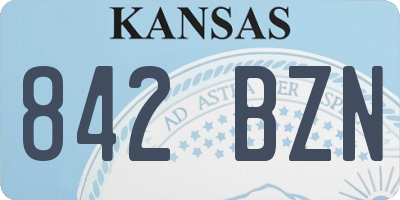 KS license plate 842BZN
