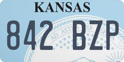 KS license plate 842BZP