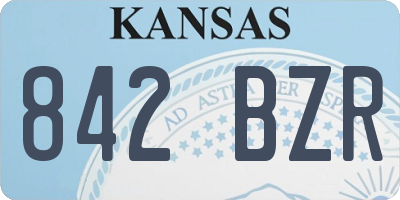 KS license plate 842BZR