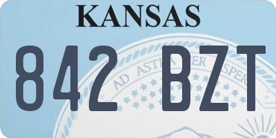 KS license plate 842BZT