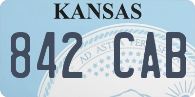 KS license plate 842CAB