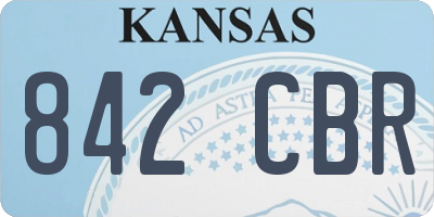 KS license plate 842CBR