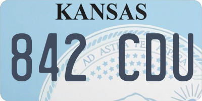 KS license plate 842CDU