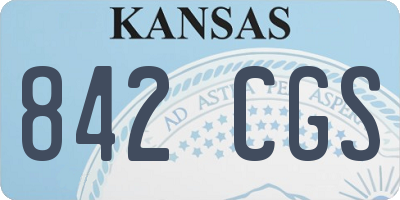 KS license plate 842CGS