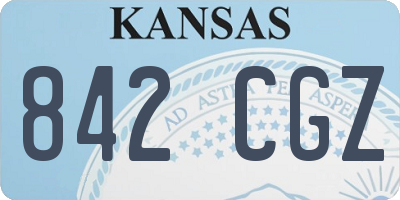KS license plate 842CGZ