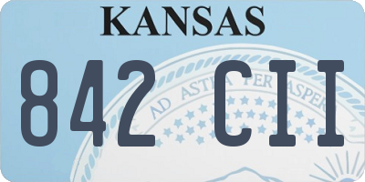 KS license plate 842CII