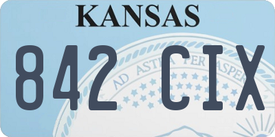 KS license plate 842CIX