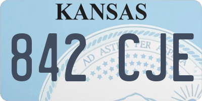 KS license plate 842CJE