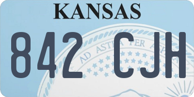 KS license plate 842CJH