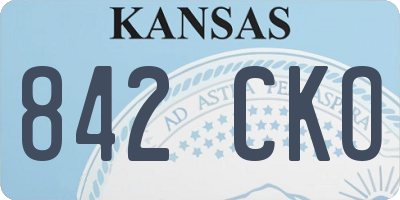 KS license plate 842CKO