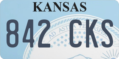 KS license plate 842CKS
