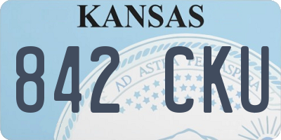 KS license plate 842CKU