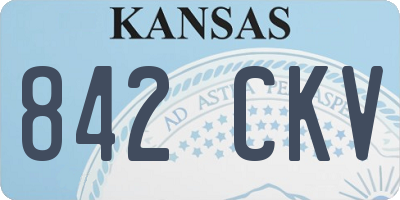 KS license plate 842CKV