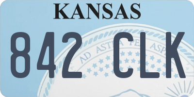 KS license plate 842CLK