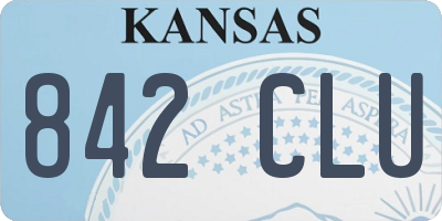 KS license plate 842CLU
