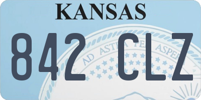 KS license plate 842CLZ