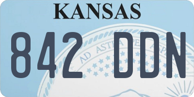 KS license plate 842DDN