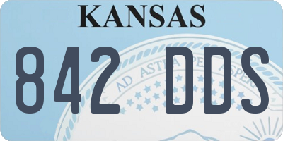 KS license plate 842DDS