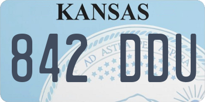 KS license plate 842DDU