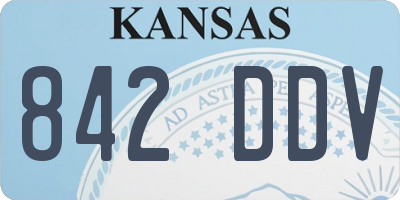 KS license plate 842DDV