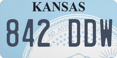 KS license plate 842DDW