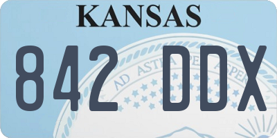 KS license plate 842DDX