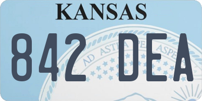 KS license plate 842DEA