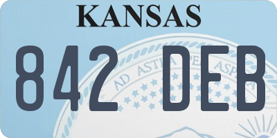KS license plate 842DEB
