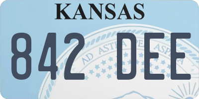 KS license plate 842DEE