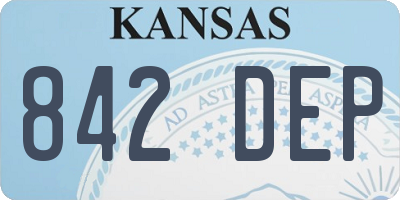 KS license plate 842DEP