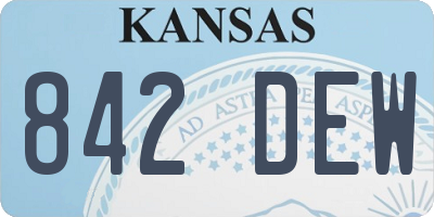 KS license plate 842DEW
