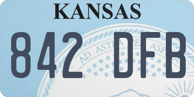 KS license plate 842DFB