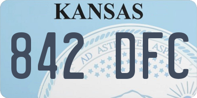 KS license plate 842DFC