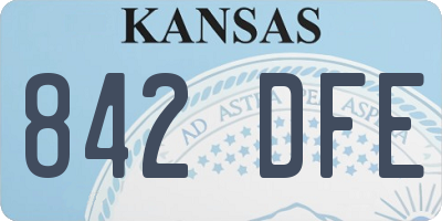 KS license plate 842DFE