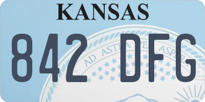 KS license plate 842DFG