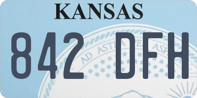 KS license plate 842DFH