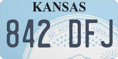 KS license plate 842DFJ