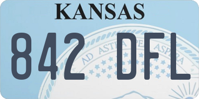 KS license plate 842DFL