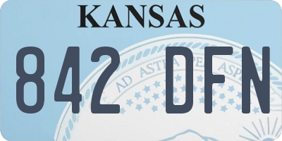 KS license plate 842DFN