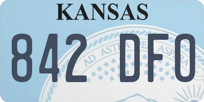 KS license plate 842DFO